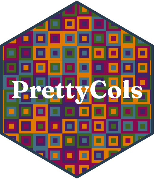 PrettyCols hex sticker