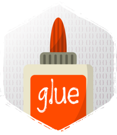 glue hex sticker