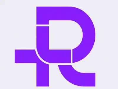 New RLadies+ submark logo, a purple R with a cross/pluss sign in the middle.