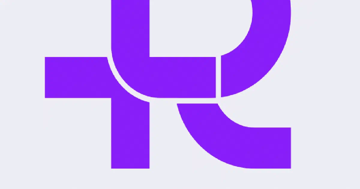New RLadies+ submark logo, a purple R with a cross/pluss sign in the middle.
